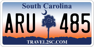 SC license plate ARU485