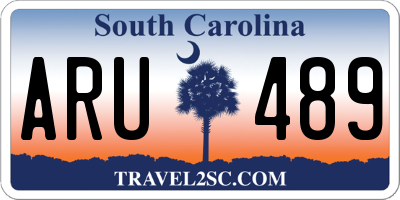 SC license plate ARU489