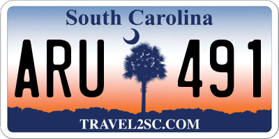 SC license plate ARU491