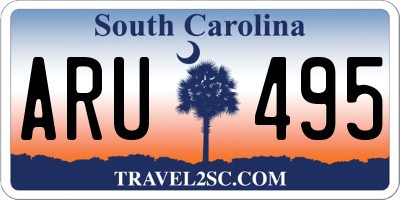 SC license plate ARU495