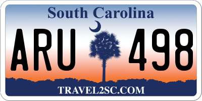 SC license plate ARU498