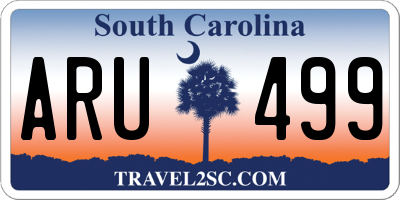 SC license plate ARU499
