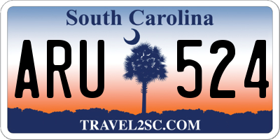 SC license plate ARU524
