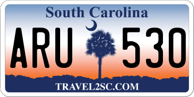 SC license plate ARU530