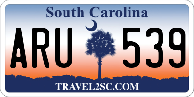 SC license plate ARU539
