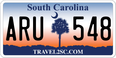 SC license plate ARU548