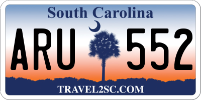 SC license plate ARU552