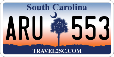 SC license plate ARU553