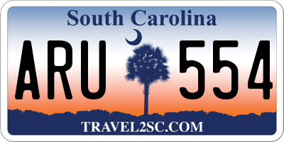 SC license plate ARU554
