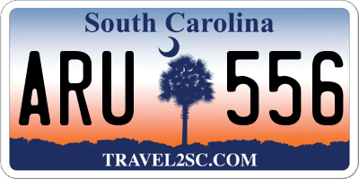 SC license plate ARU556