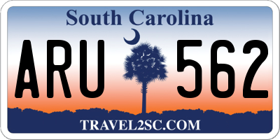 SC license plate ARU562