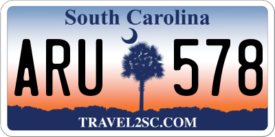 SC license plate ARU578