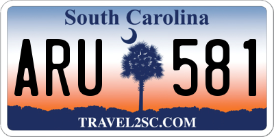 SC license plate ARU581