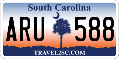 SC license plate ARU588