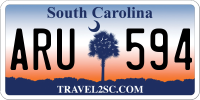 SC license plate ARU594
