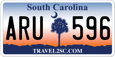 SC license plate ARU596