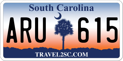 SC license plate ARU615