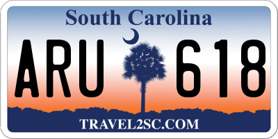 SC license plate ARU618
