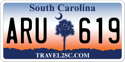 SC license plate ARU619