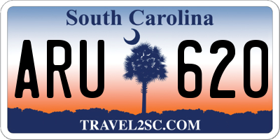 SC license plate ARU620