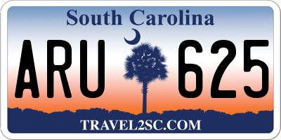 SC license plate ARU625