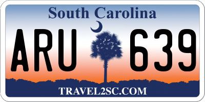 SC license plate ARU639