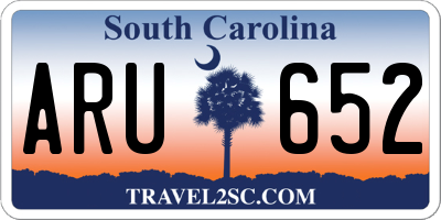 SC license plate ARU652