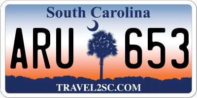 SC license plate ARU653