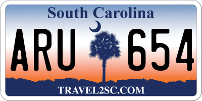 SC license plate ARU654