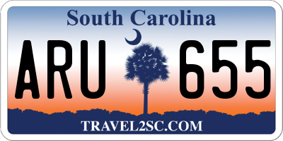 SC license plate ARU655