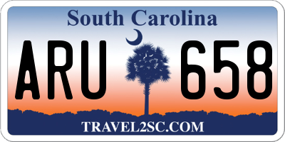 SC license plate ARU658