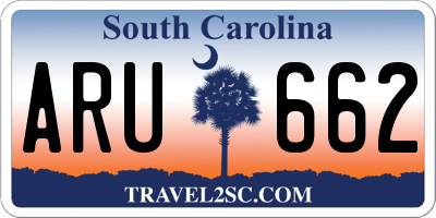 SC license plate ARU662