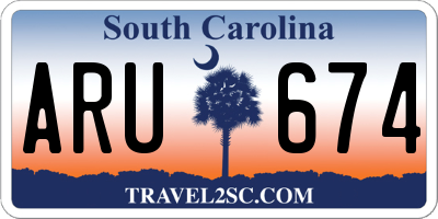 SC license plate ARU674