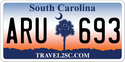 SC license plate ARU693