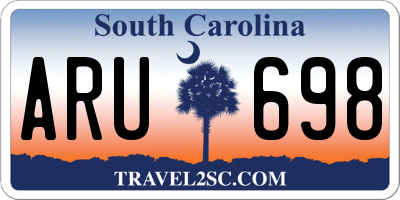 SC license plate ARU698