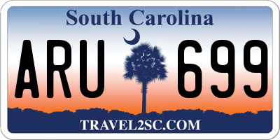 SC license plate ARU699