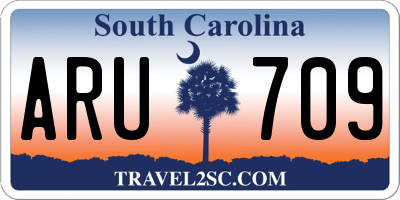 SC license plate ARU709