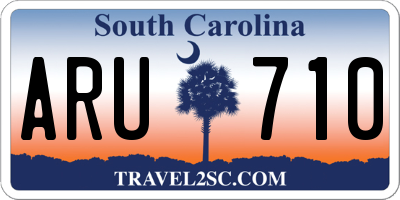 SC license plate ARU710