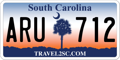 SC license plate ARU712