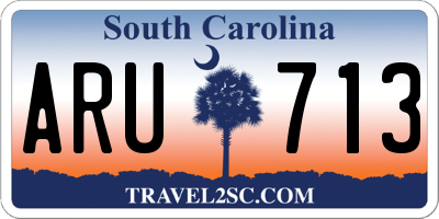 SC license plate ARU713