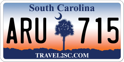 SC license plate ARU715