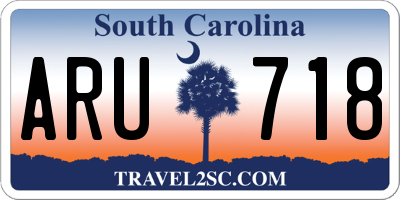 SC license plate ARU718