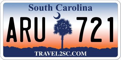 SC license plate ARU721