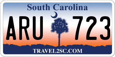 SC license plate ARU723