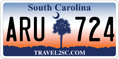 SC license plate ARU724