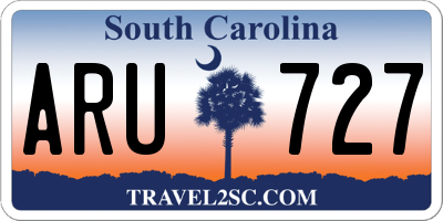 SC license plate ARU727