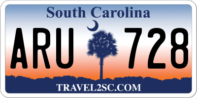SC license plate ARU728