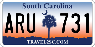 SC license plate ARU731