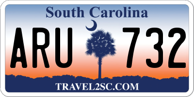 SC license plate ARU732