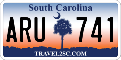 SC license plate ARU741